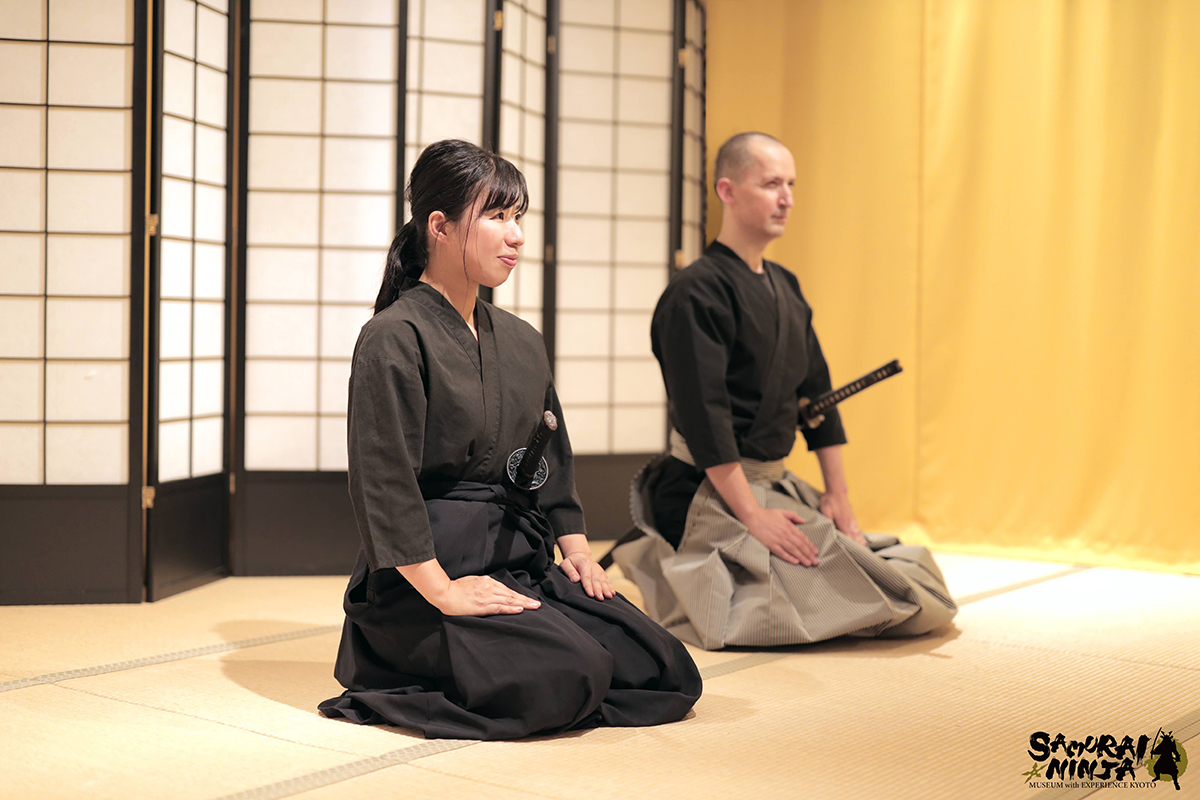 Samurai sword traning in Kyoto